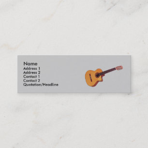 Mini carte de visite maigre classique de guitare simple