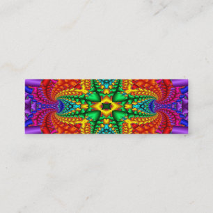 Mini Carte de visite maigre d'arc-en-ciel psychédéliq