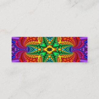 Mini Carte de visite maigre d'arc-en-ciel psychédélique