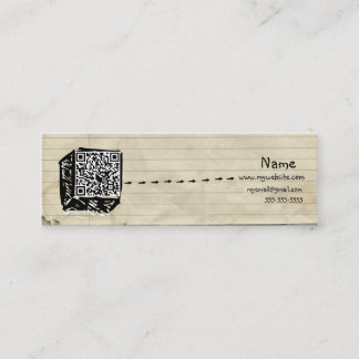 Mini Carte de visite maigre de code de QR