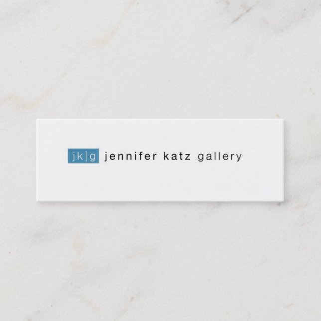 Mini Carte de visite maigre de Jennifer Katz (Devant)