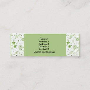 Mini Carte de visite maigre floral élégant