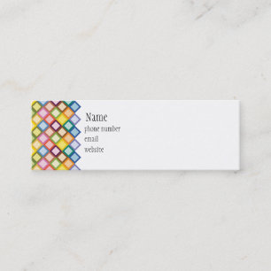 Mini Carte de visite maigre lumineux de rétros carrés