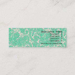 Mini Carte de visite maigre moderne de motif de Paisley