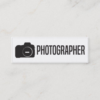Mini Carte de visite maigre simple de photographe