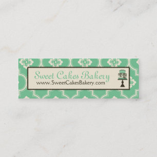 Mini Carte de visite maigre Teal de gâteau doux