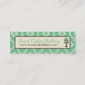 Mini Carte de visite maigre Teal de gâteau doux