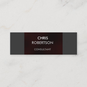 Mini Carte de visite mince gris clair foncé rouge foncé