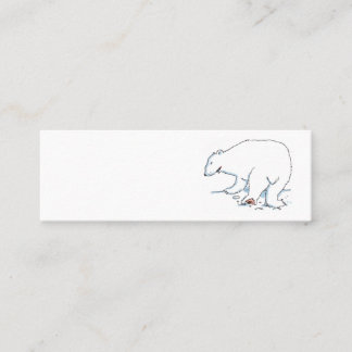 Mini Carte de visite miniature ours polaire