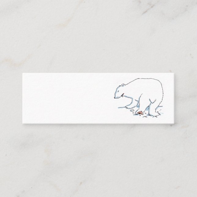 Mini Carte de visite miniature ours polaire (Devant)