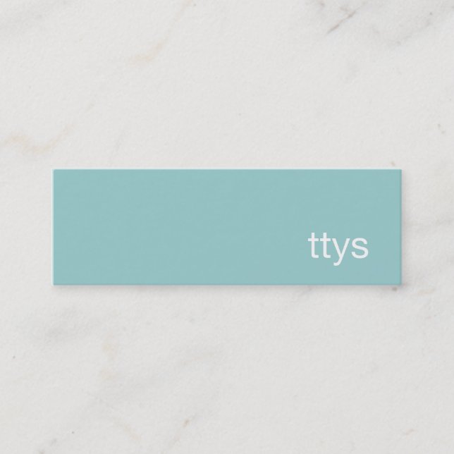 Mini Carte de visite minimal de mise en réseau Ttys (Devant)