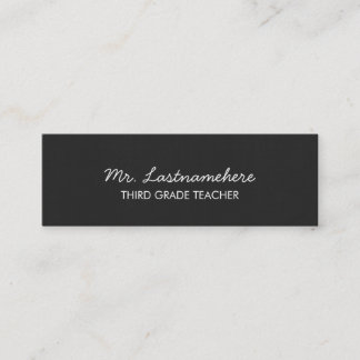 Mini Carte de visite moderne et simple de professeur