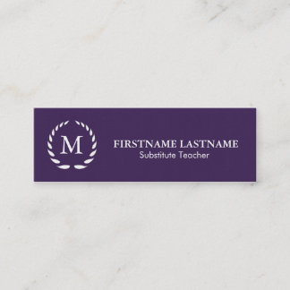 Mini Carte de visite moderne et simple de professeur
