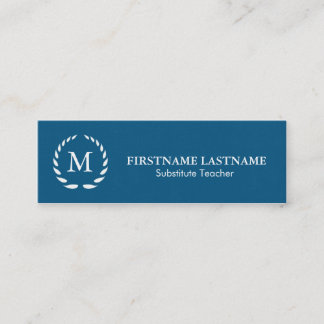 Mini Carte de visite moderne et simple de professeur