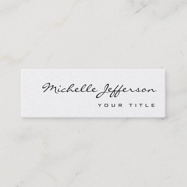 Mini Carte de visite moderne slim tendance chic minimal (Devant)