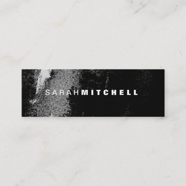 Mini Carte de visite - Monogramme noir et blanc (Devant)