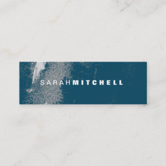 Mini Carte de visite - Monogramme Turquoise et blanc de