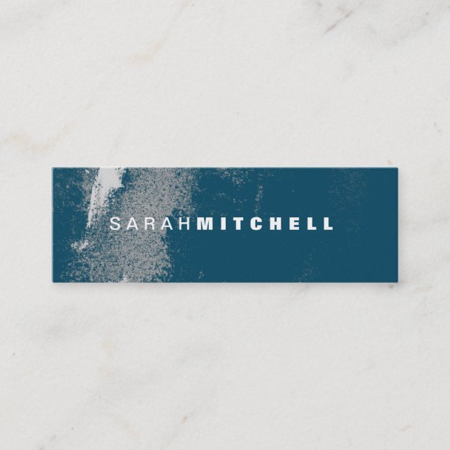 Mini Carte de visite - Monogramme Turquoise et blanc de (Devant)