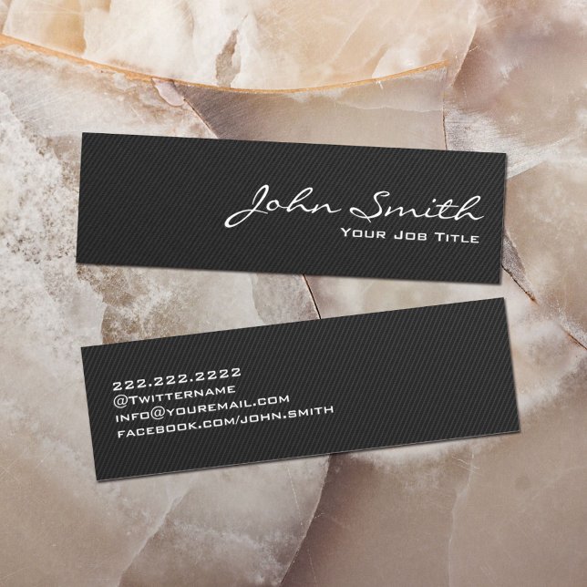 Mini Carte de visite noir en fibre de carbone (Créateur téléchargé)