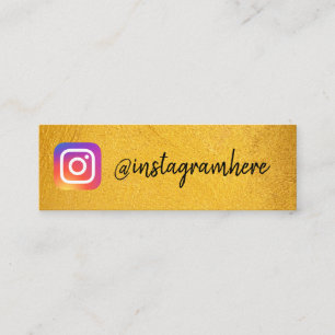 Mini carte de visite or des médias sociaux