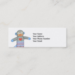 Mini Carte de visite personnalisable de singe de