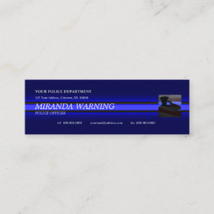 Mini Carte de visite personnalisée pour policier Thin B