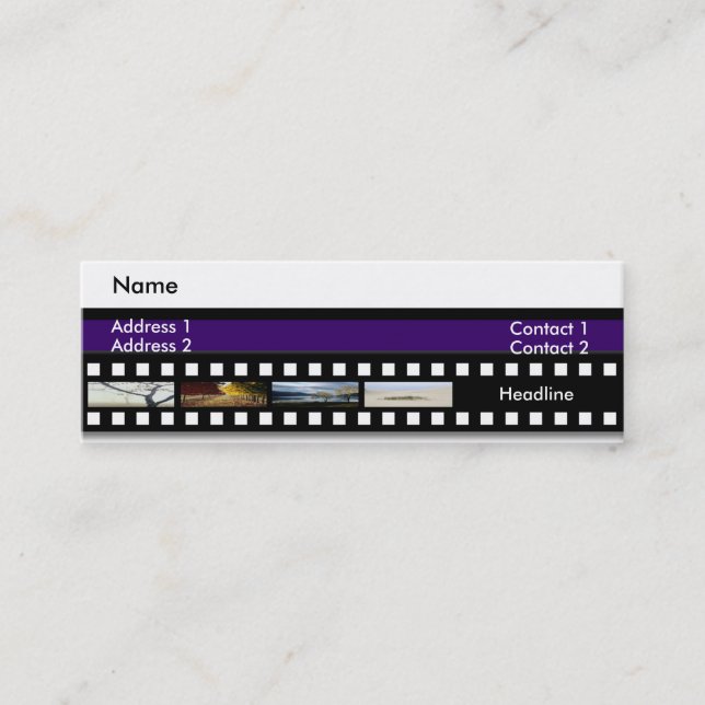 Mini Carte de visite photographe (Devant)