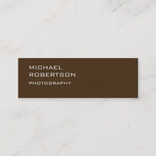 Mini Carte de visite photographe Brown tendance Slim