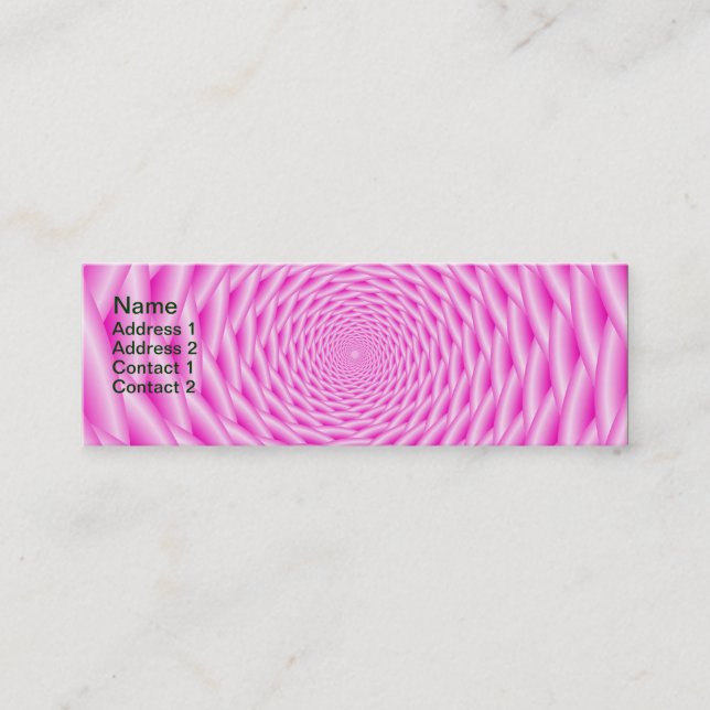 Mini Carte de visite Pink Spiral (Devant)