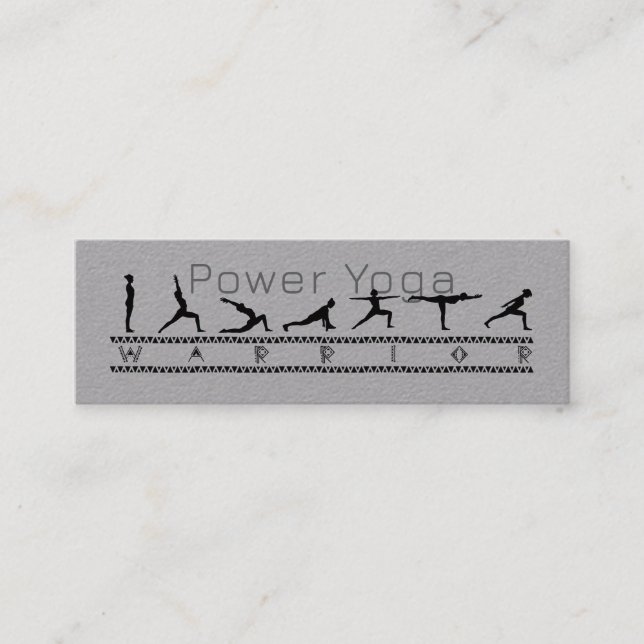 Mini Carte de visite Power Yoga (Devant)