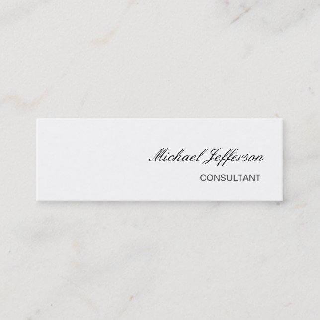 Mini Carte de visite professionnel blanc mince (Devant)