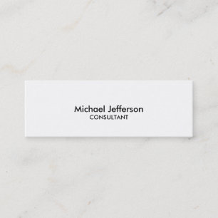 Mini Carte de visite professionnel blanc mince