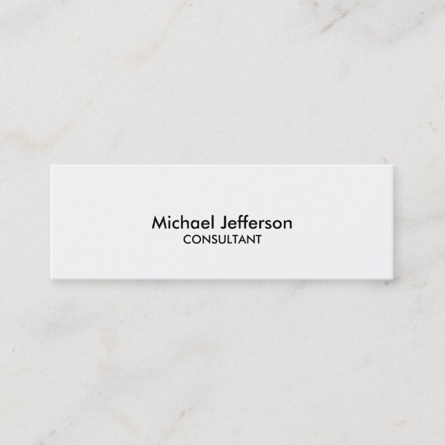 Mini Carte de visite professionnel blanc mince (Devant)