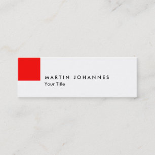 Mini Carte de visite professionnel blanc rouge maigre