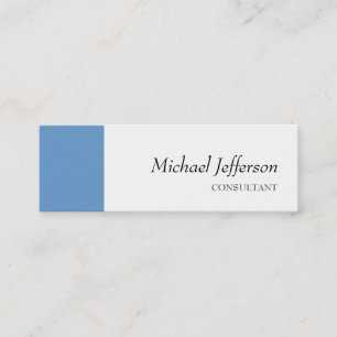 Mini Carte de visite professionnel bleu clair mince