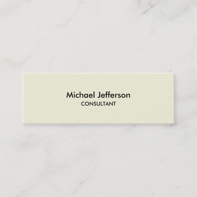 Mini Carte de visite professionnel mince en beige clair (Devant)