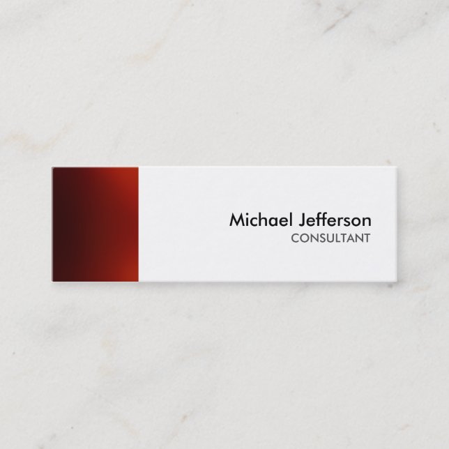 Mini Carte de visite professionnel mince en rouge blanc (Devant)