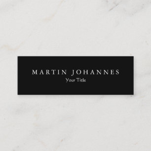 Mini Carte de visite professionnel mince noir blanc min