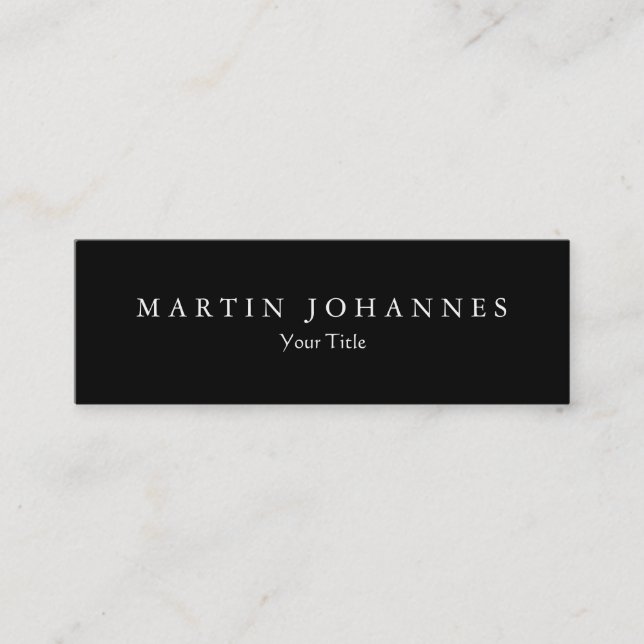 Mini Carte de visite professionnel mince noir blanc min (Devant)