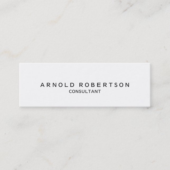 Mini Carte de visite professionnel tendance blanc clair (Devant)