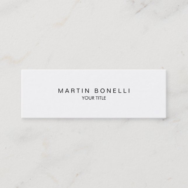 Mini Carte de visite professionnelle couleur blanche Sl (Devant)
