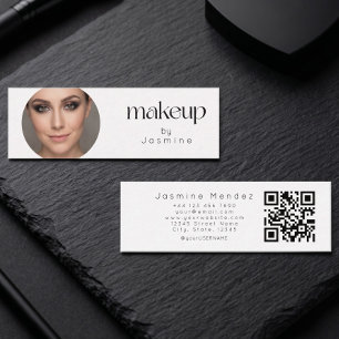Mini Carte de visite professionnelle de beauté blanche 