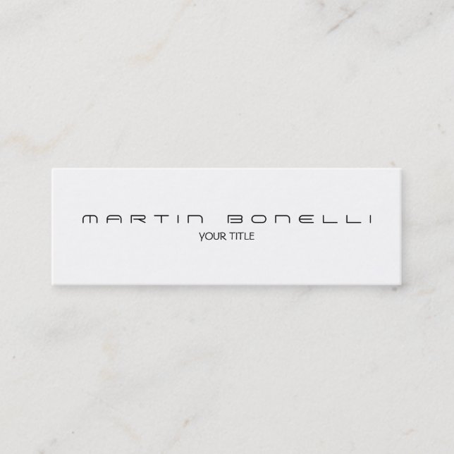 Mini Carte de visite professionnelle italique blanche P (Devant)