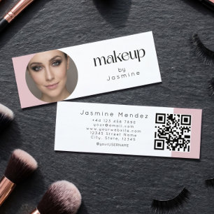 Mini Carte de visite professionnelle MUA Slim Pink Whit