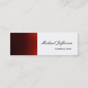 Mini Carte de visite professionnelle rouge uni simple