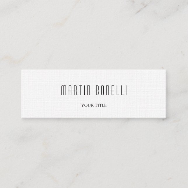 Mini Carte de visite professionnelle Slim Plain (Devant)