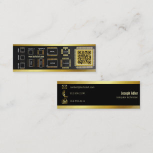 Mini carte de visite qr technique de règle pcb