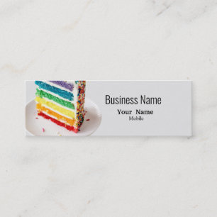 Mini Carte de visite Rainbow Cake