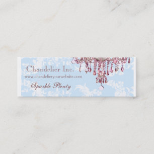 Mini Carte de visite rose de lustre