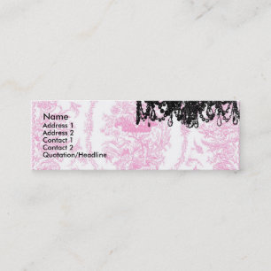 Mini Carte de visite rose de lustre de Paulette Paris